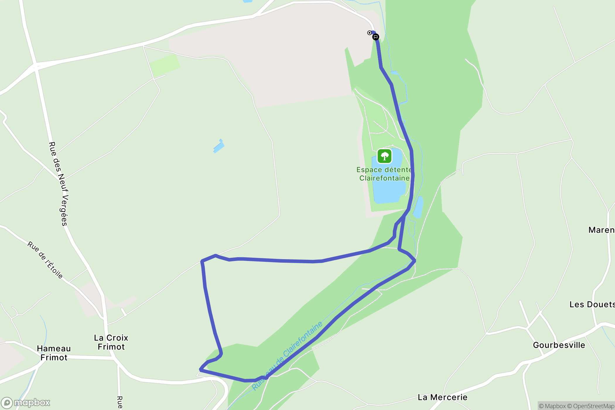 La Hague : carte du parcours de randonnée - France