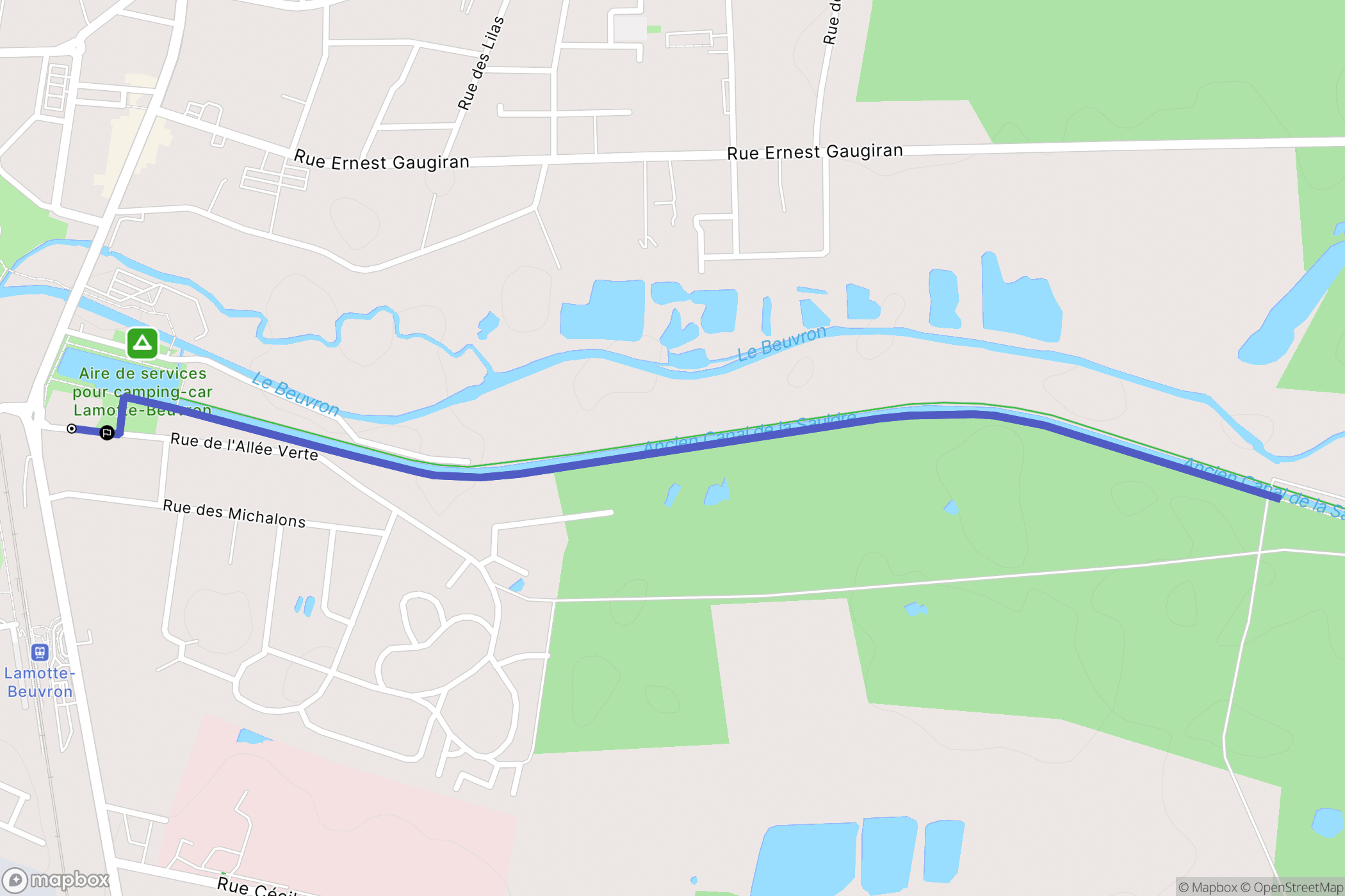 Lamotte-Beuvron : carte du parcours de randonnée - France