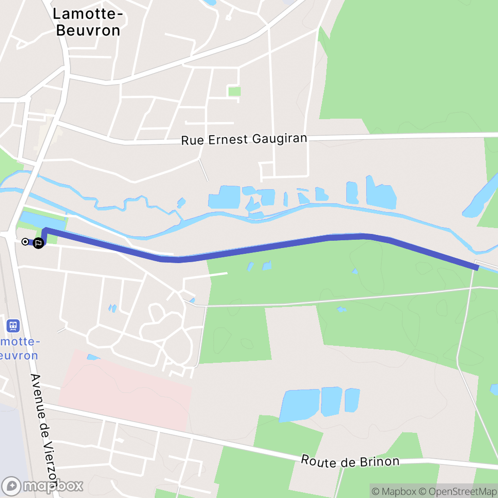 Lamotte-Beuvron : carte du parcours de randonnée - France