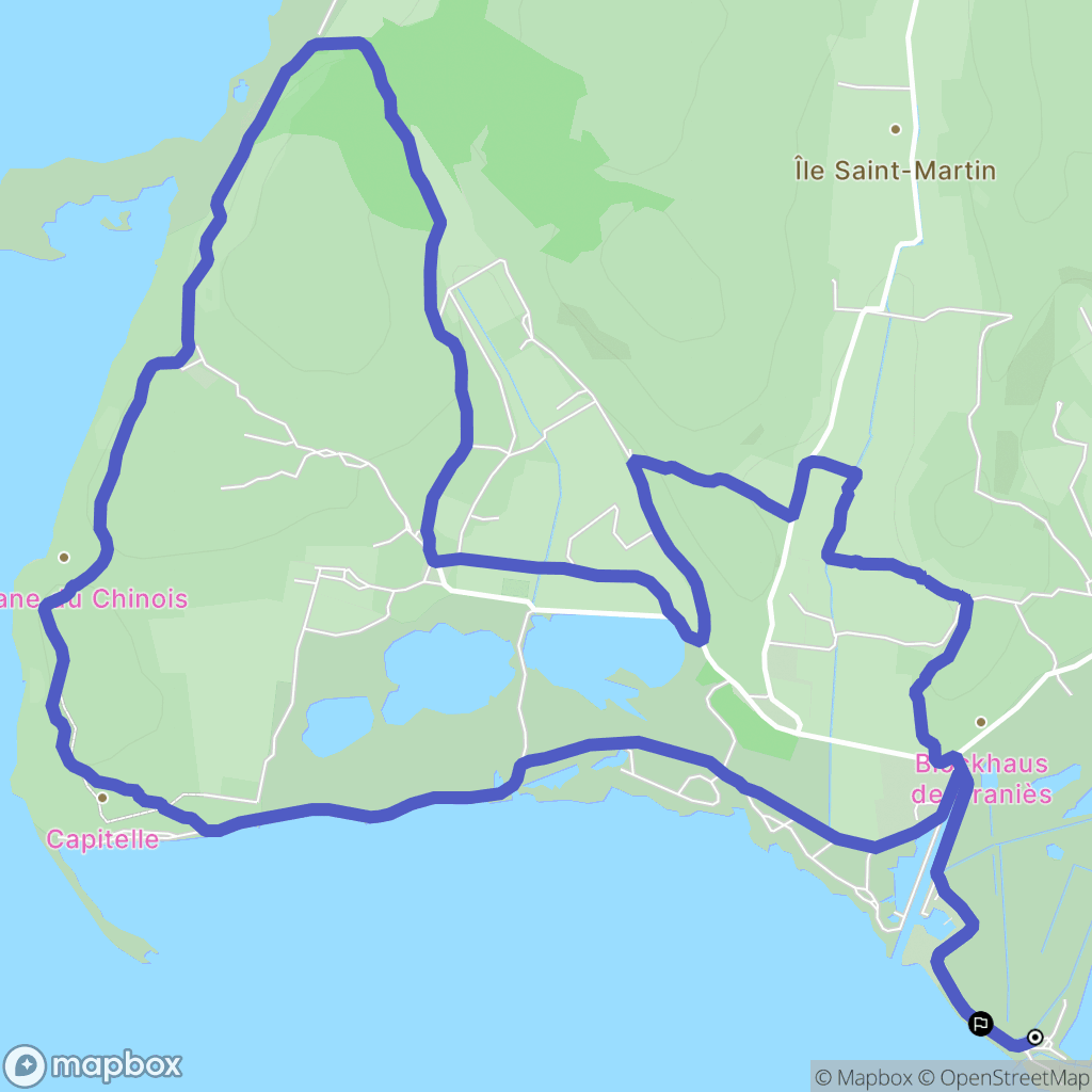 Gruissan : carte du parcours de randonnée - France