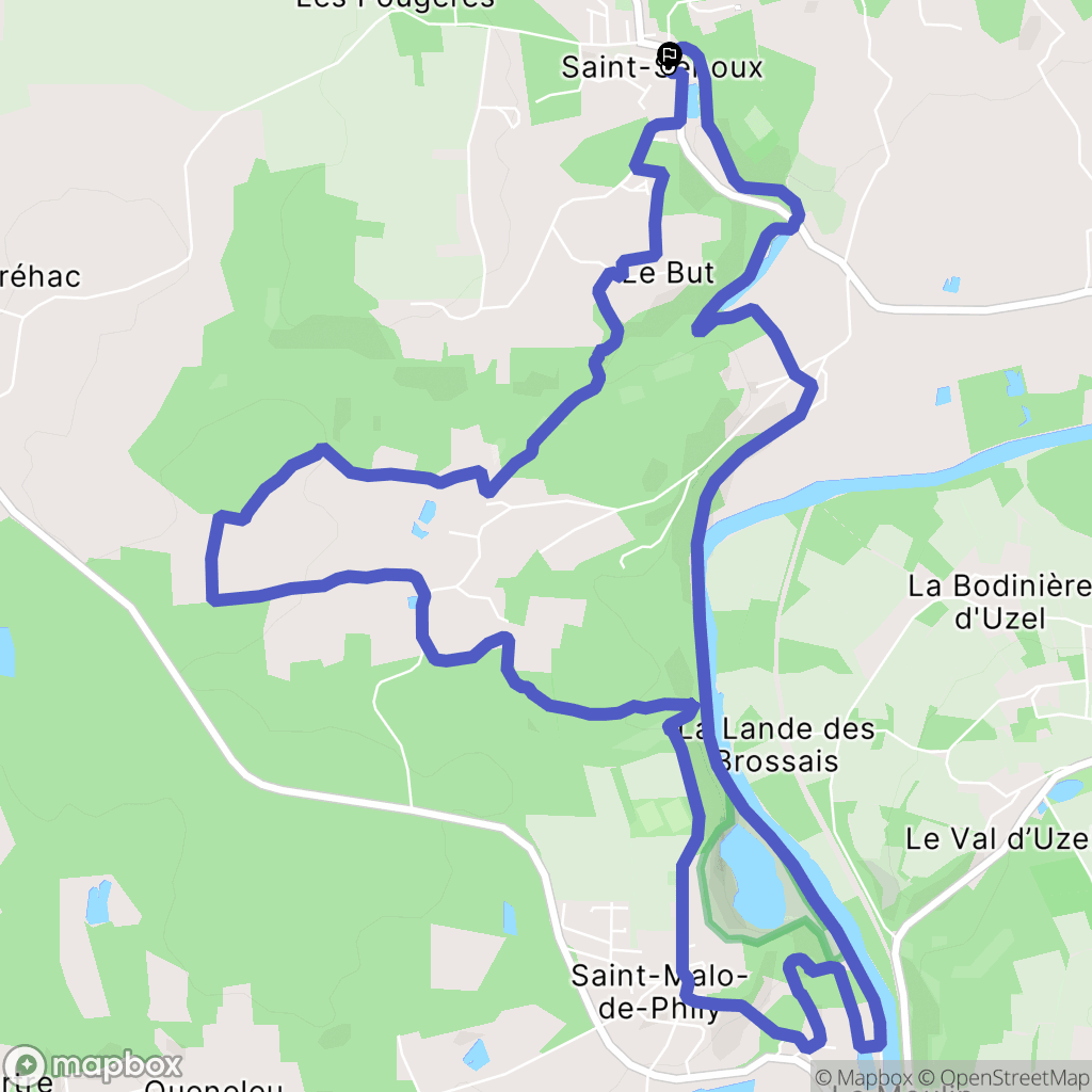 Saint-Senoux : carte du parcours de randonnée - France