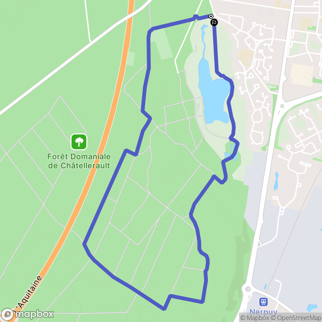 Châtellerault : carte du parcours de randonnée - France