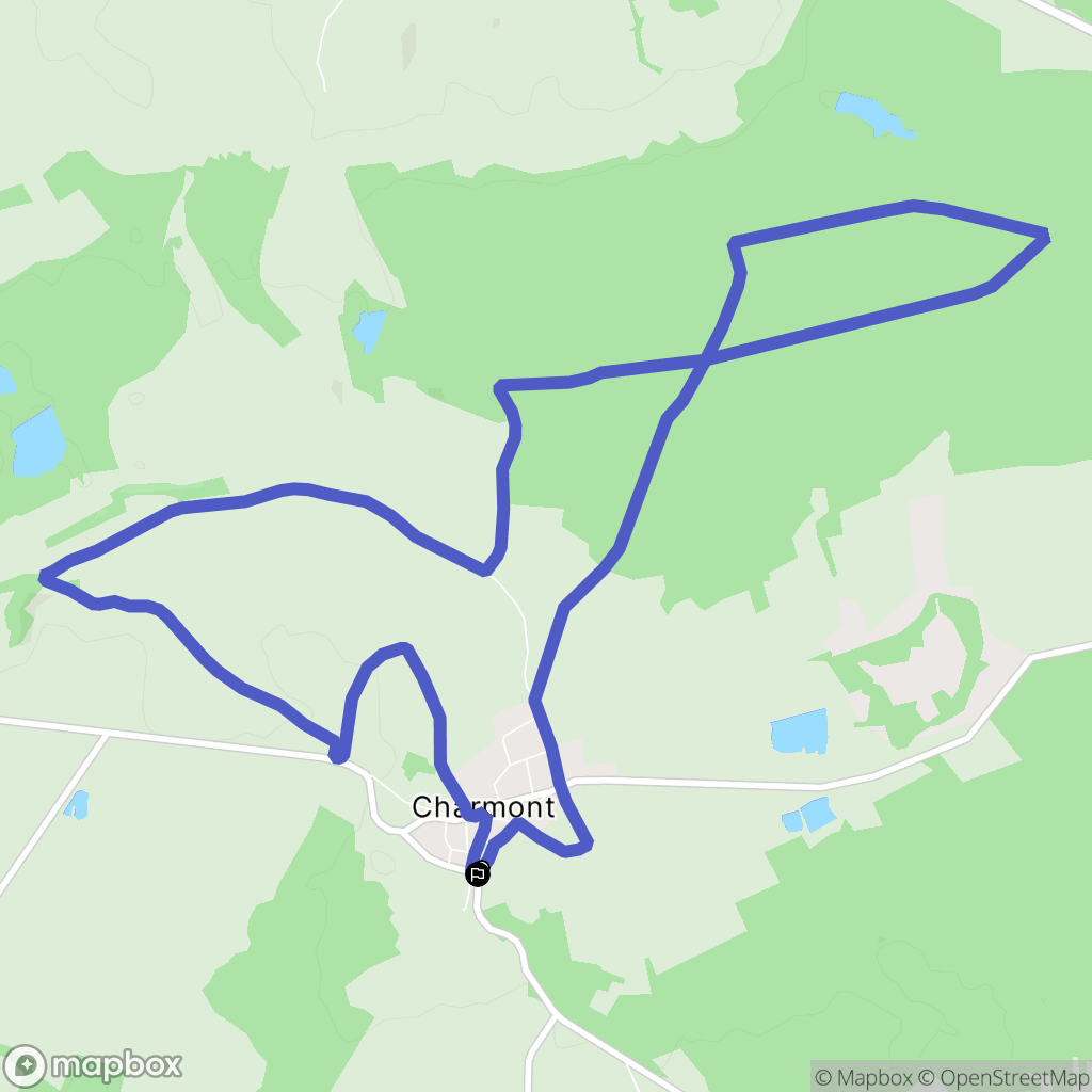 Charmont : carte du parcours de randonnée - France