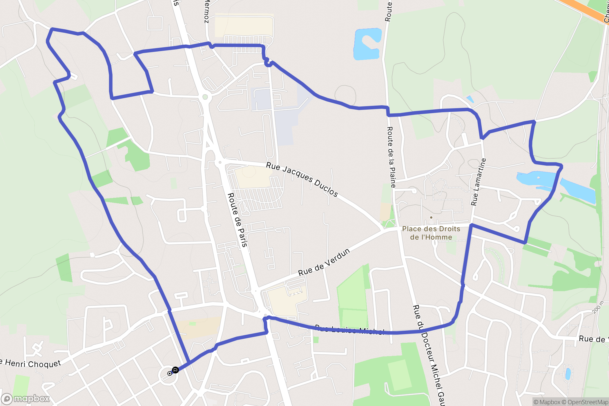 Varennes-Vauzelles : carte du parcours de randonnée - France