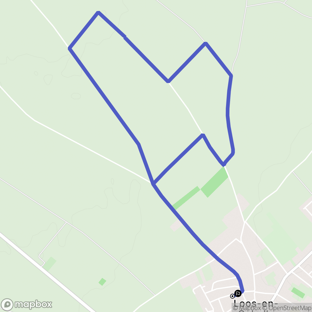 Loos-en-Gohelle : carte du parcours de randonnée - France