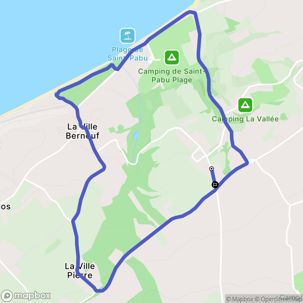 Erquy : carte du parcours de randonnée - France