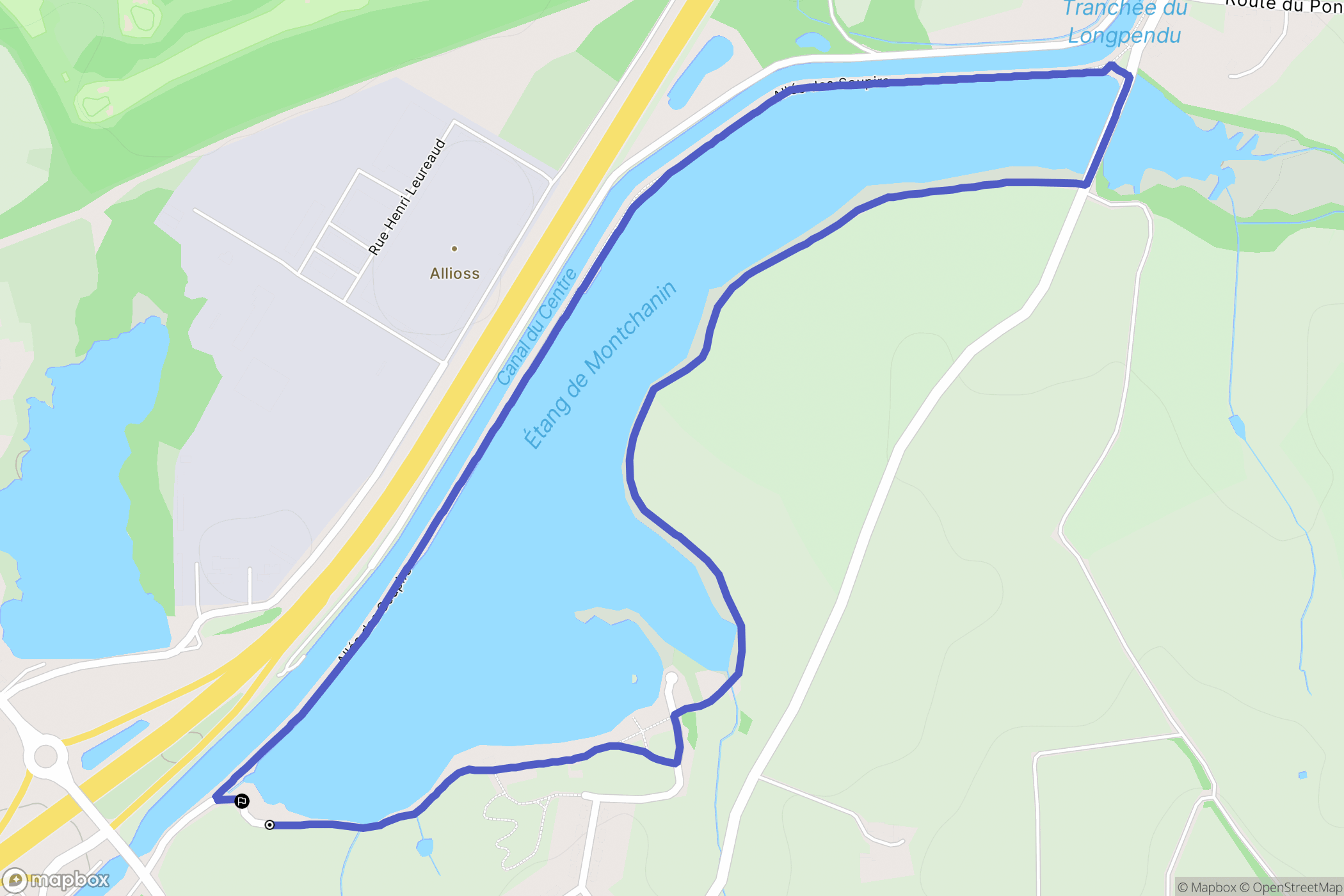 Saint-Laurent-d'Andenay : carte du parcours de randonnée - France