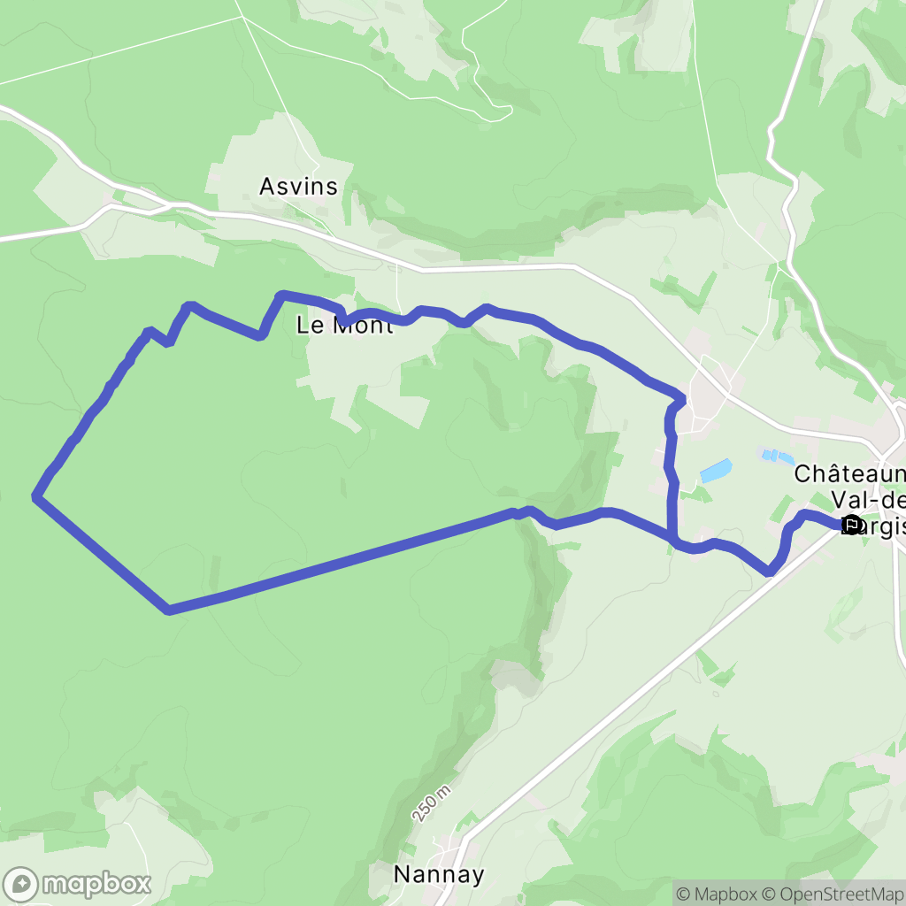 Châteauneuf-Val-de-Bargis : carte du parcours de randonnée - France