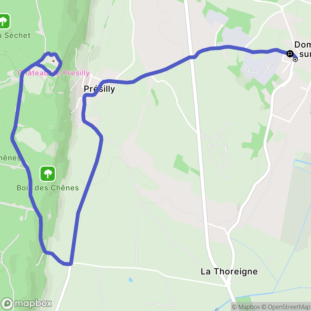 Dompierre-sur-Mont : carte du parcours de randonnée - France
