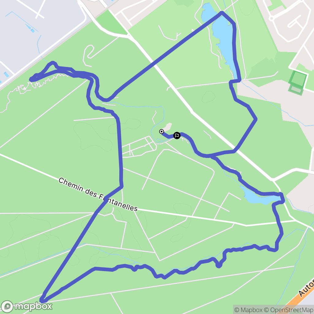 Gazinet : carte du parcours de randonnée - France