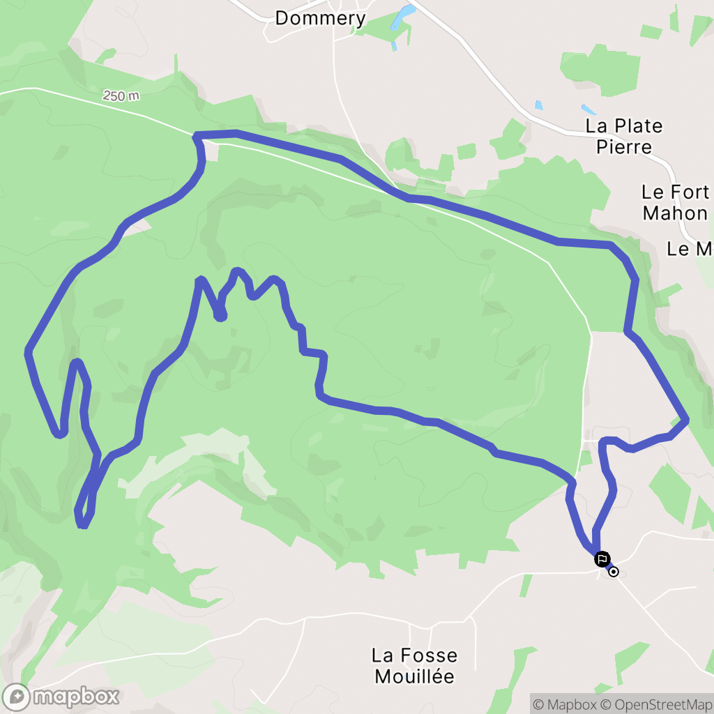 Viel-Saint-Remy : carte du parcours de randonnée - France