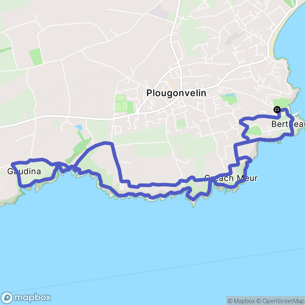 Plougonvelin : carte du parcours de randonnée - France