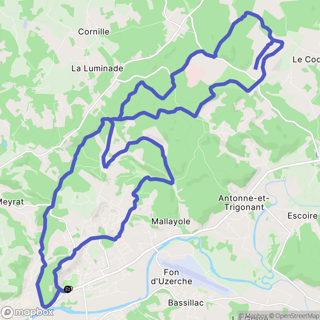 Trélissac : carte du parcours de randonnée - France
