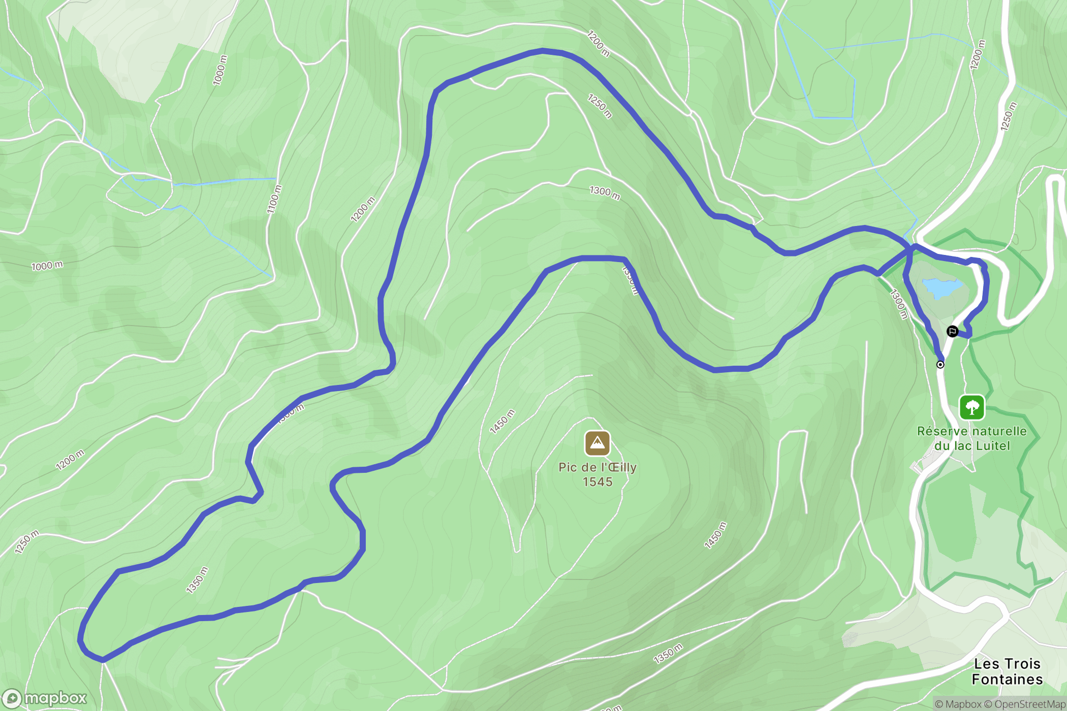 Séchilienne : carte du parcours de randonnée - France