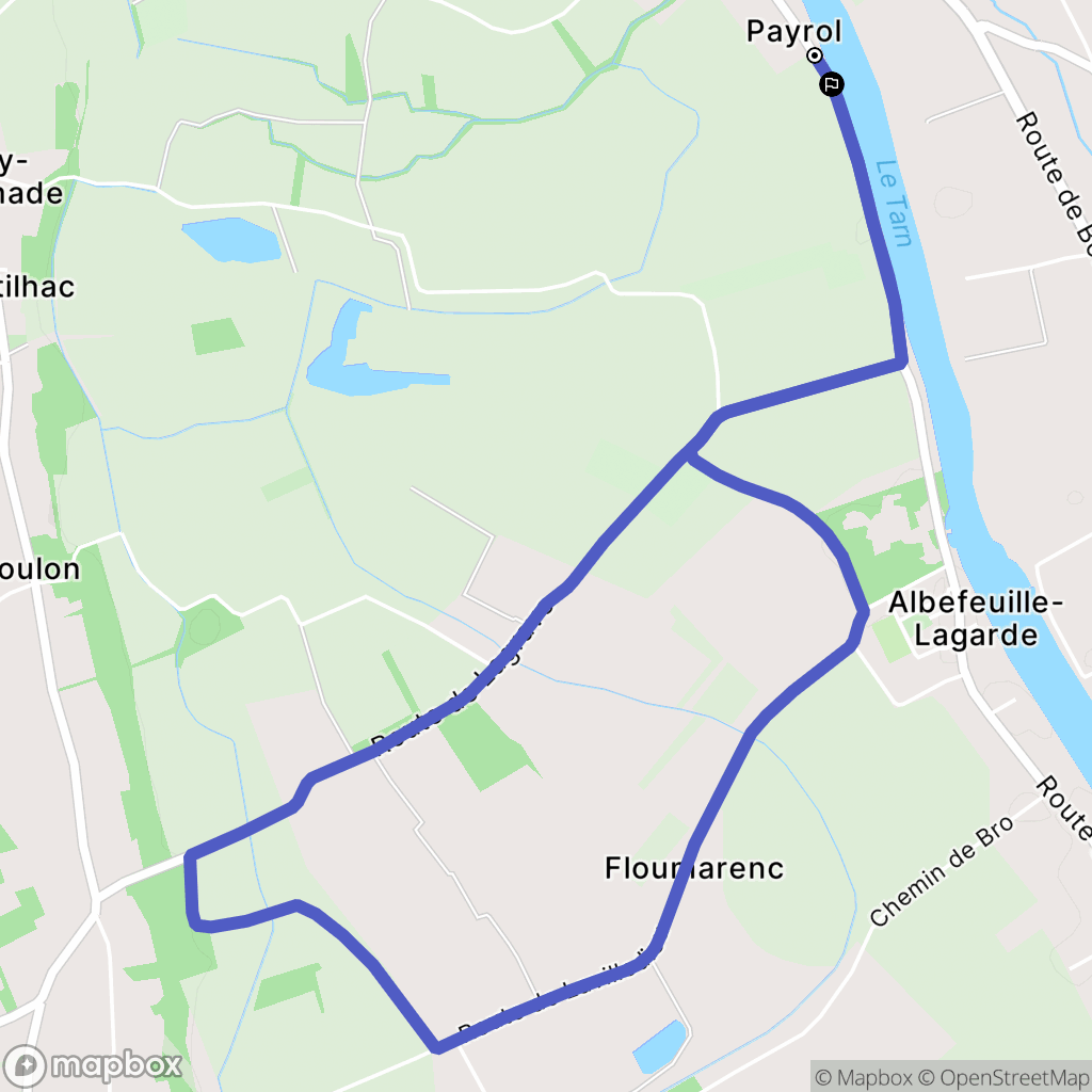 Barry-d'Islemade : carte du parcours de randonnée - France
