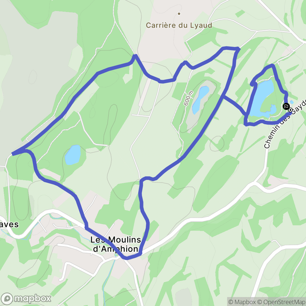 Lyaud : carte du parcours de randonnée - France