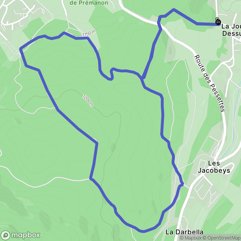Prémanon : carte du parcours de randonnée - France