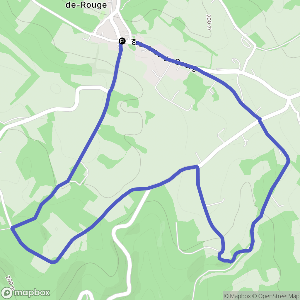 Nadaillac-de-Rouge : carte du parcours de randonnée - France