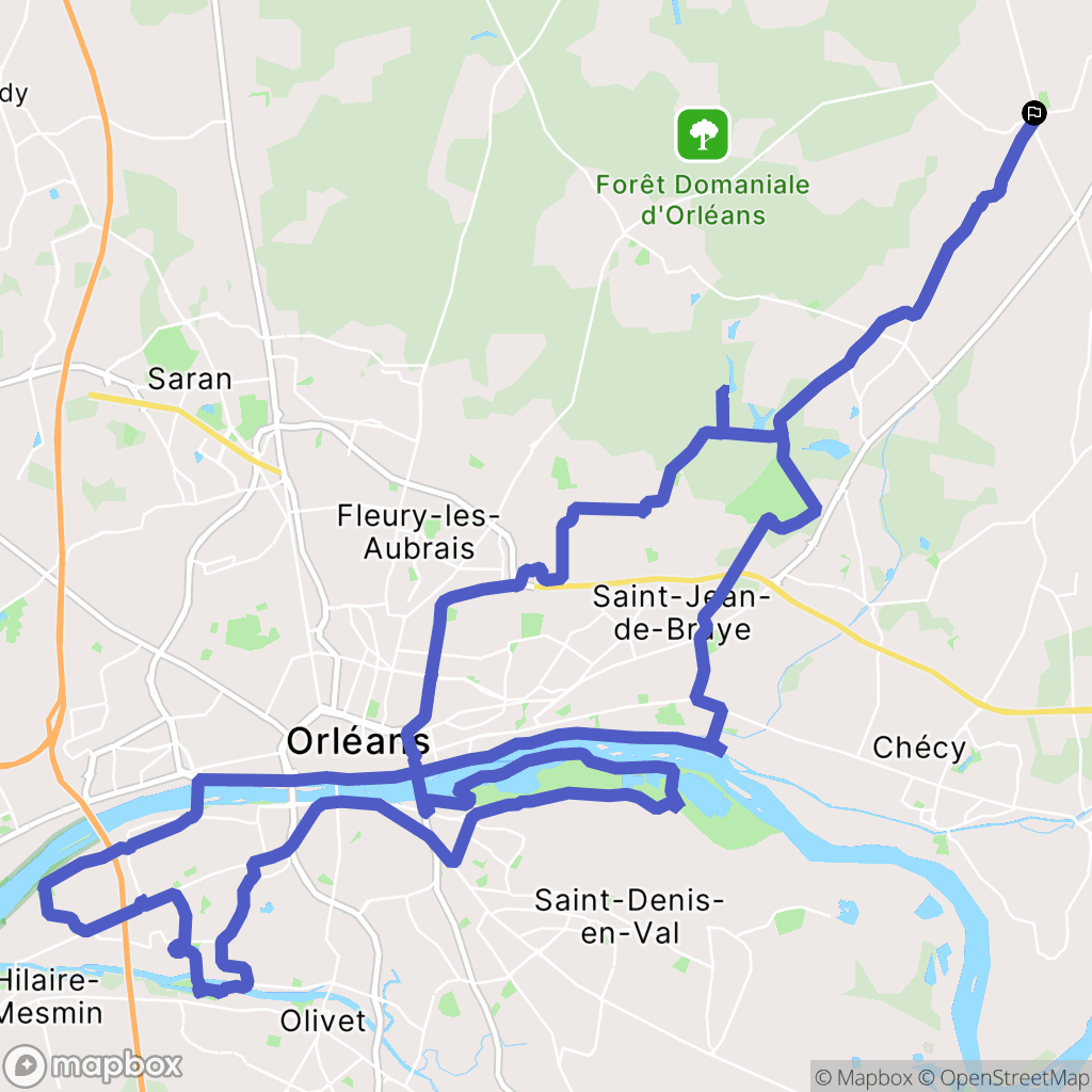 Rebréchien : carte du parcours de randonnée - France