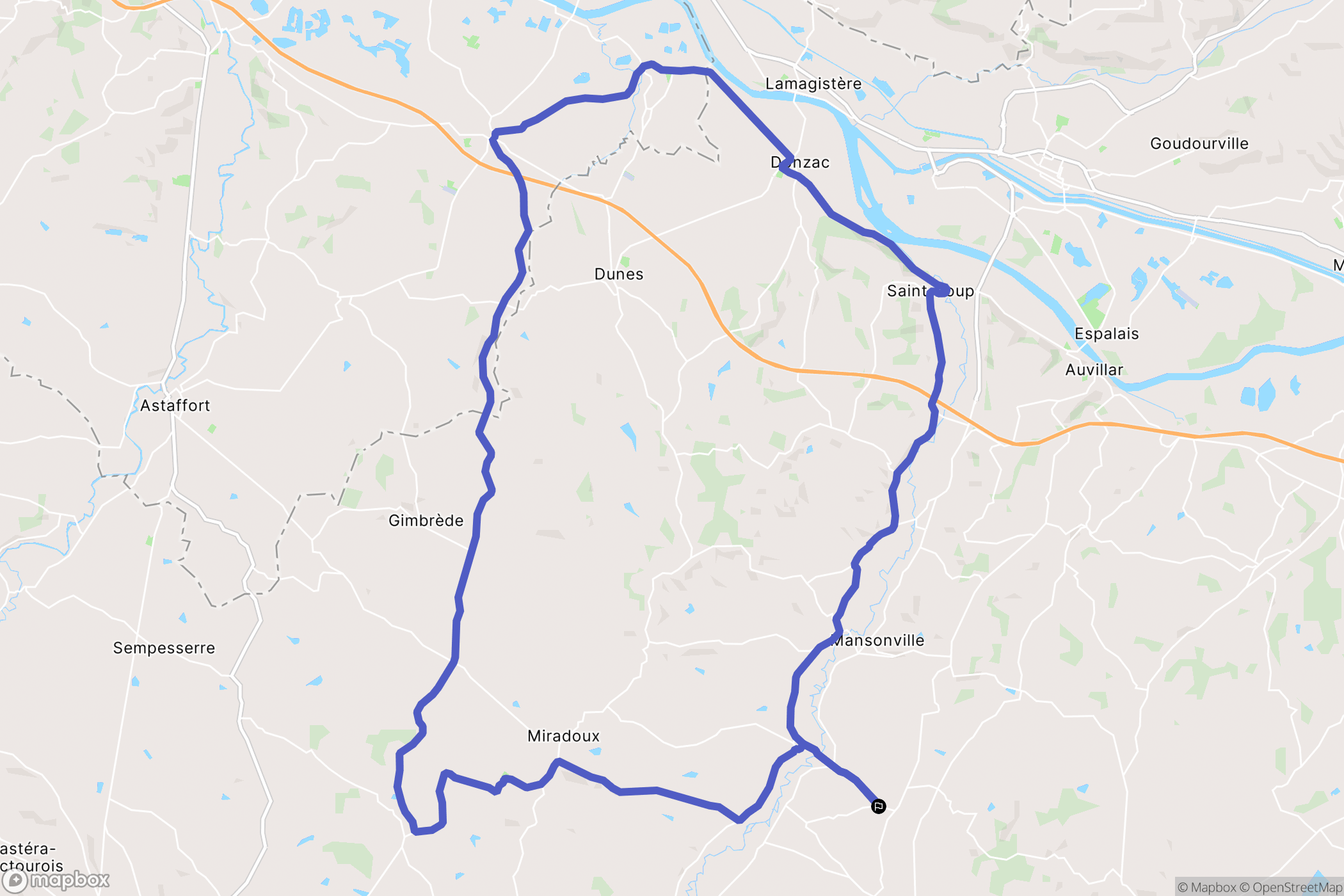 Lachapelle : carte du parcours de randonnée - France