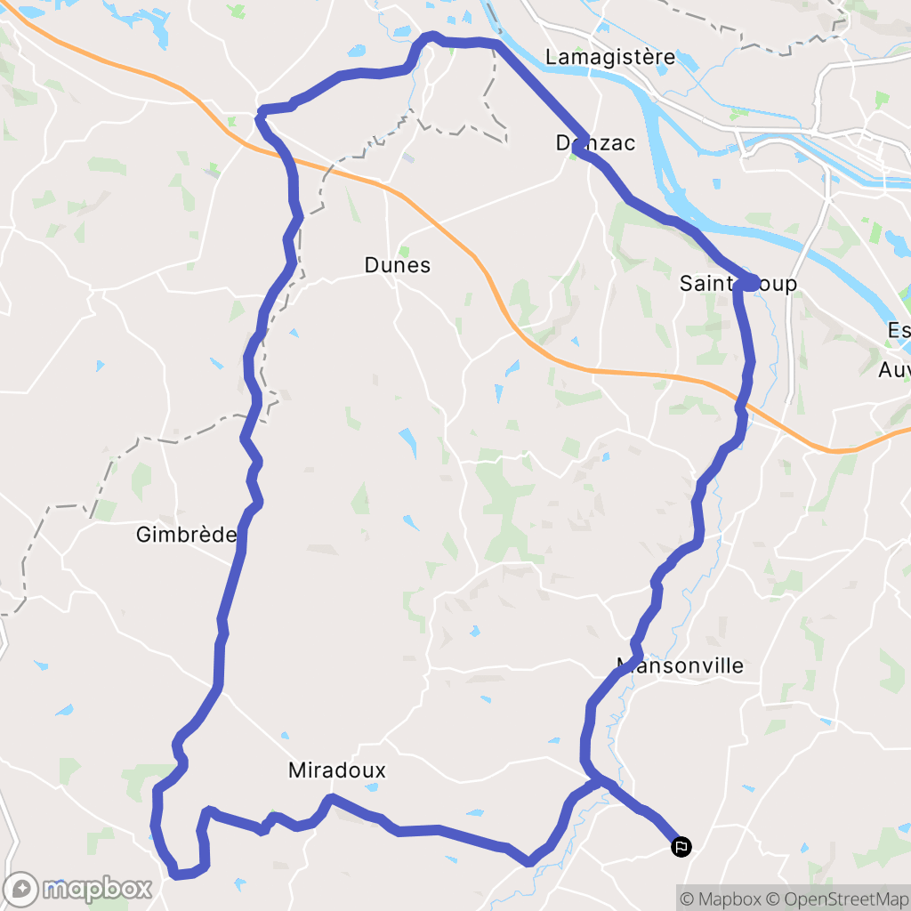 Lachapelle : carte du parcours de randonnée - France
