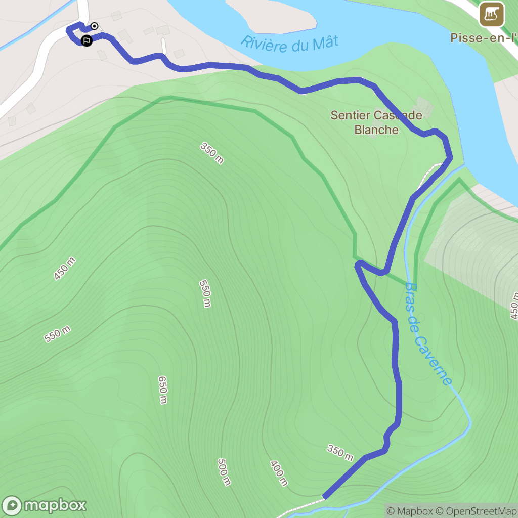  : carte du parcours de randonnée - France