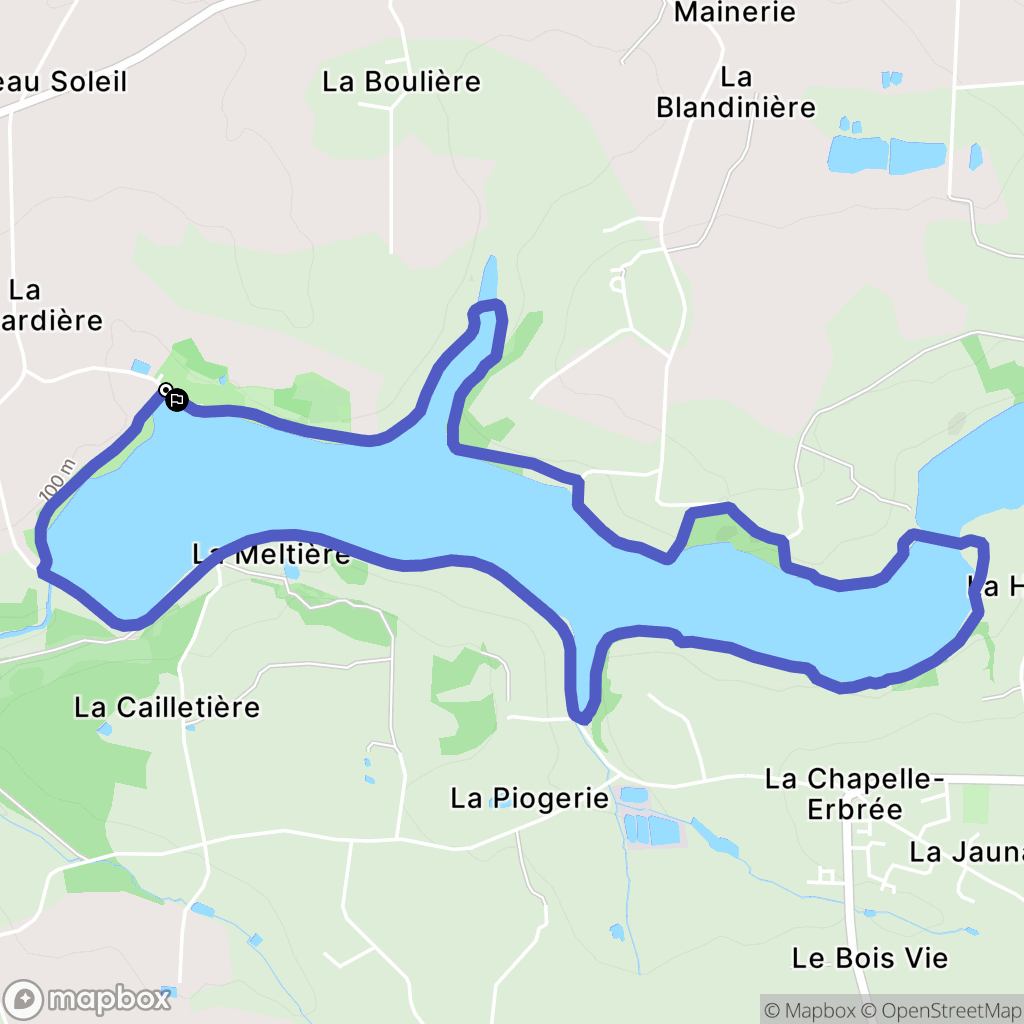 Saint-M'Hervé : carte du parcours de randonnée - France