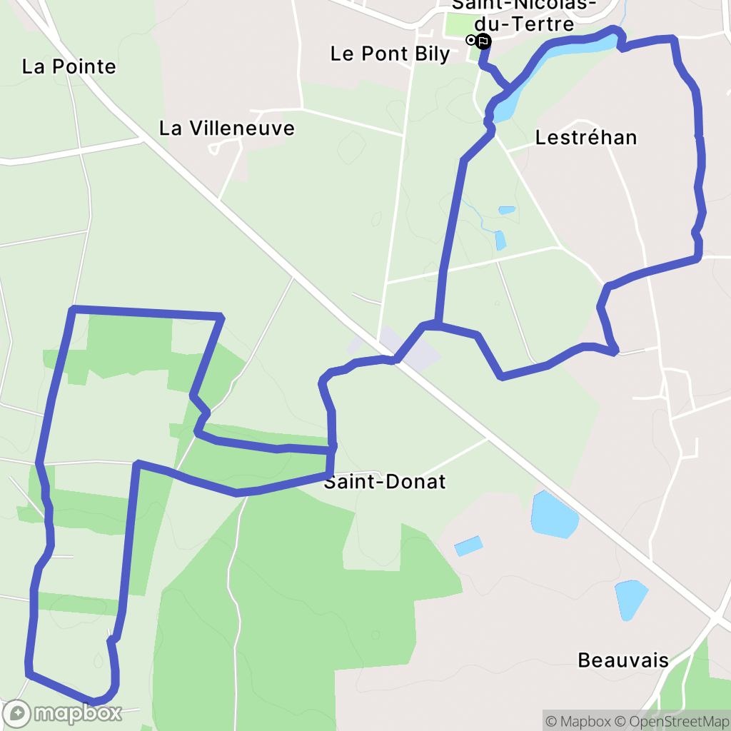 Saint-Nicolas-du-Tertre : carte du parcours de randonnée - France