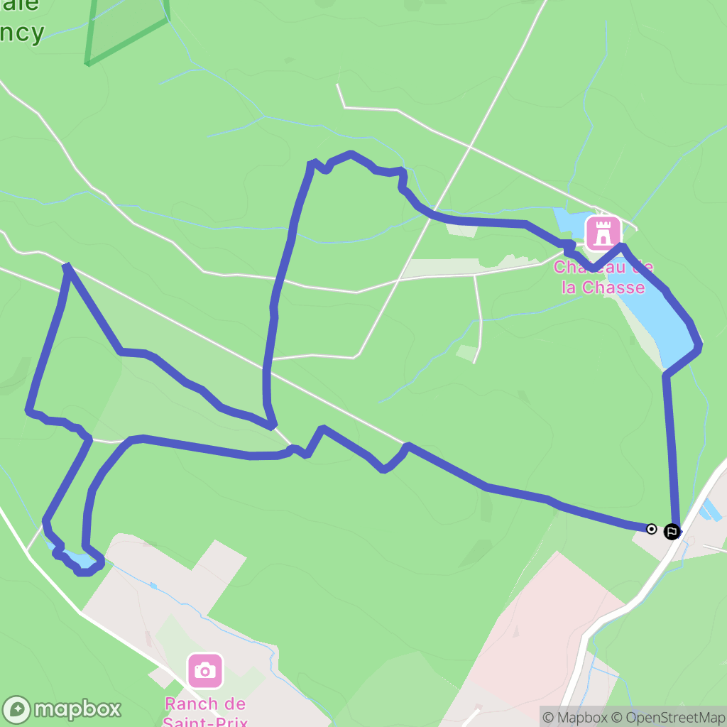 Montlignon : carte du parcours de randonnée - France