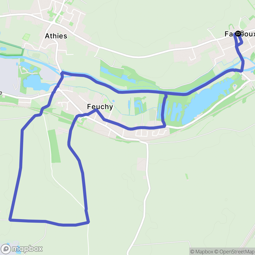 Fampoux : carte du parcours de randonnée - France