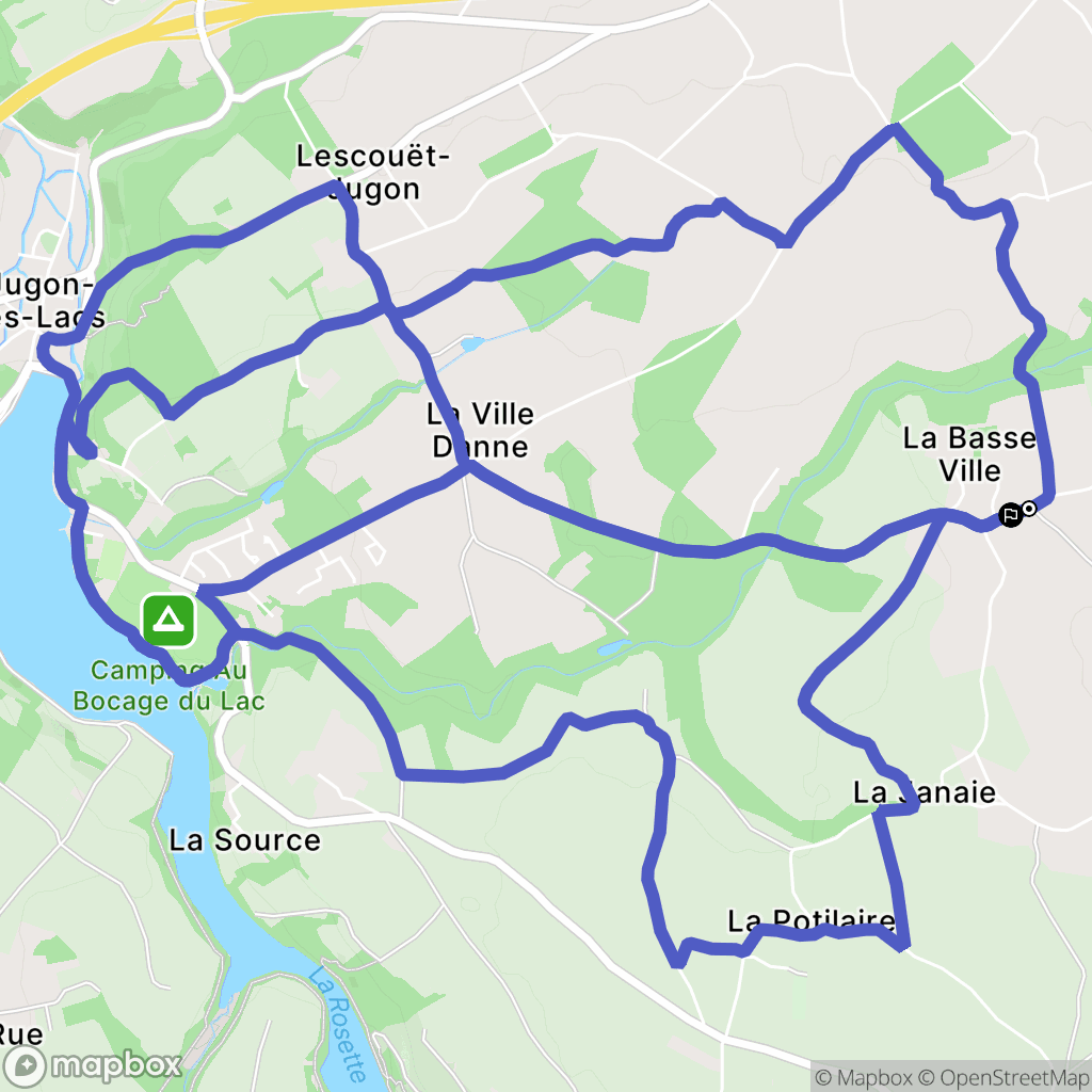 Mégrit : carte du parcours de randonnée - France