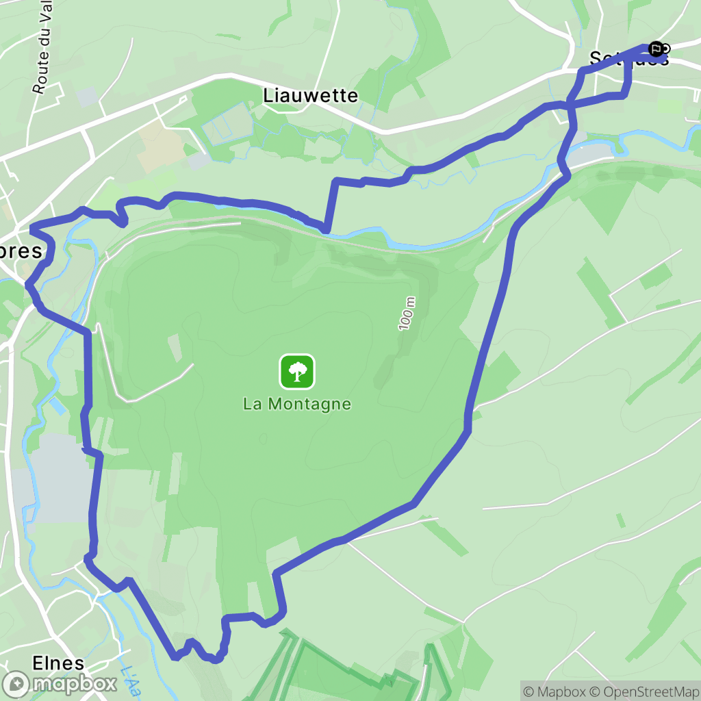 Setques : carte du parcours de randonnée - France