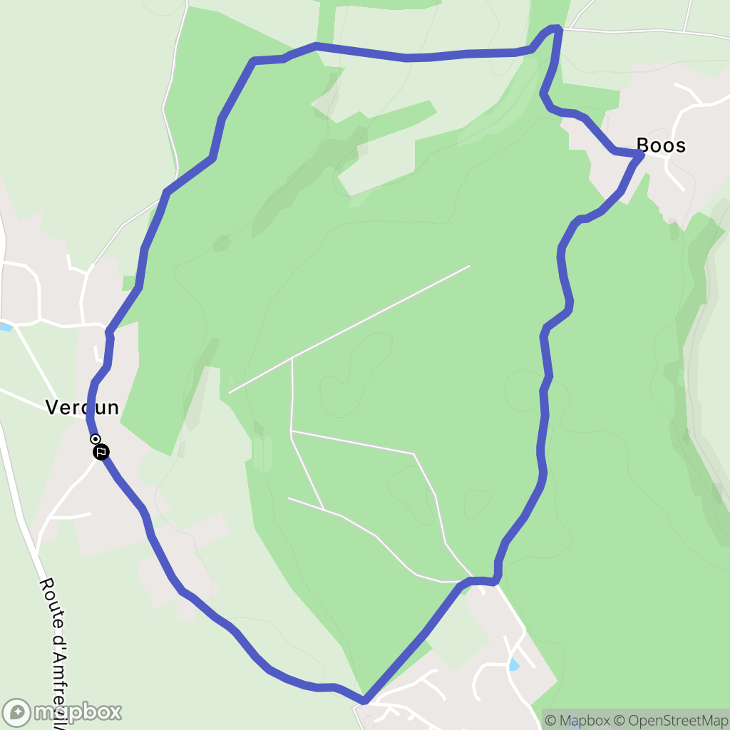 La Vacherie : carte du parcours de randonnée - France