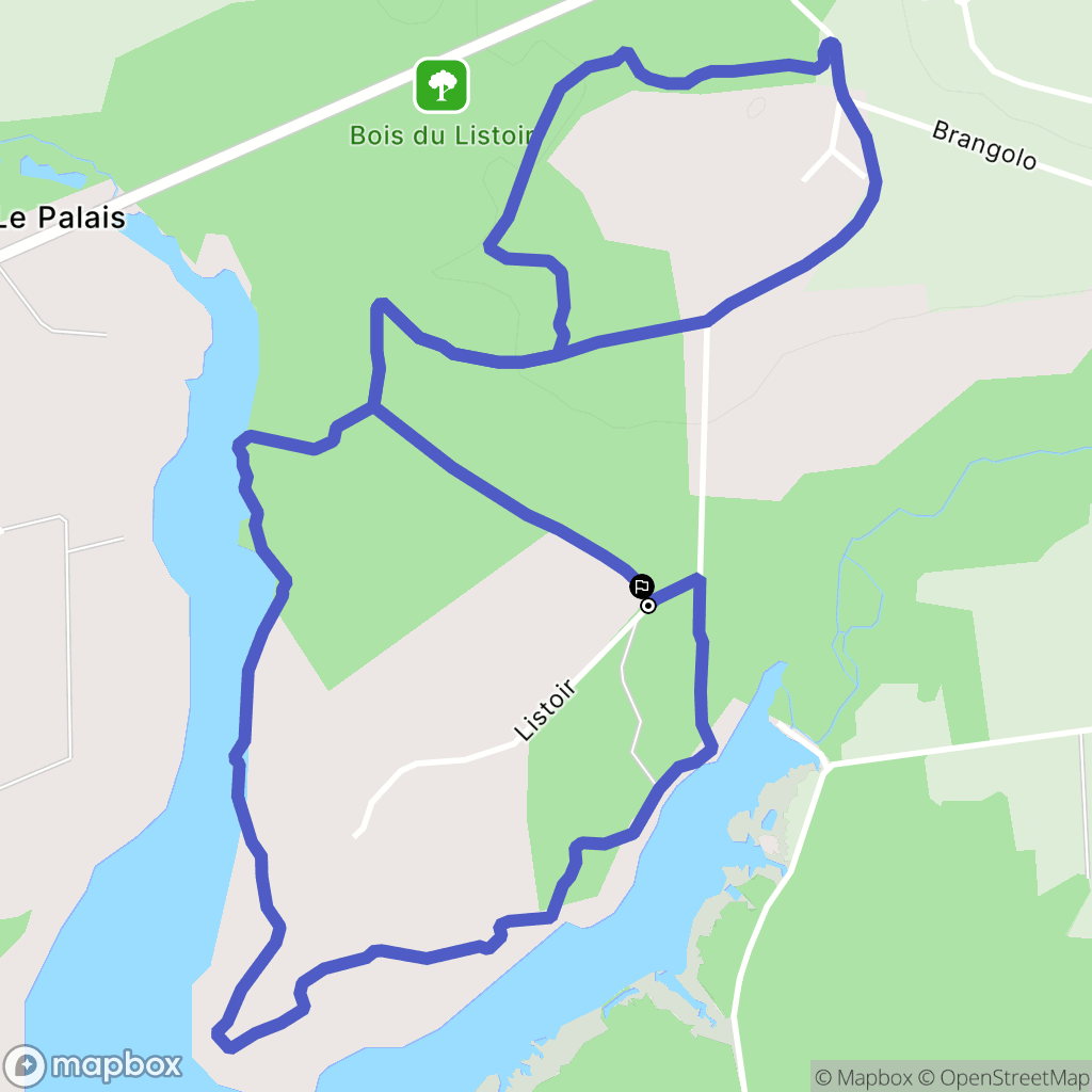 Landévant : carte du parcours de randonnée - France