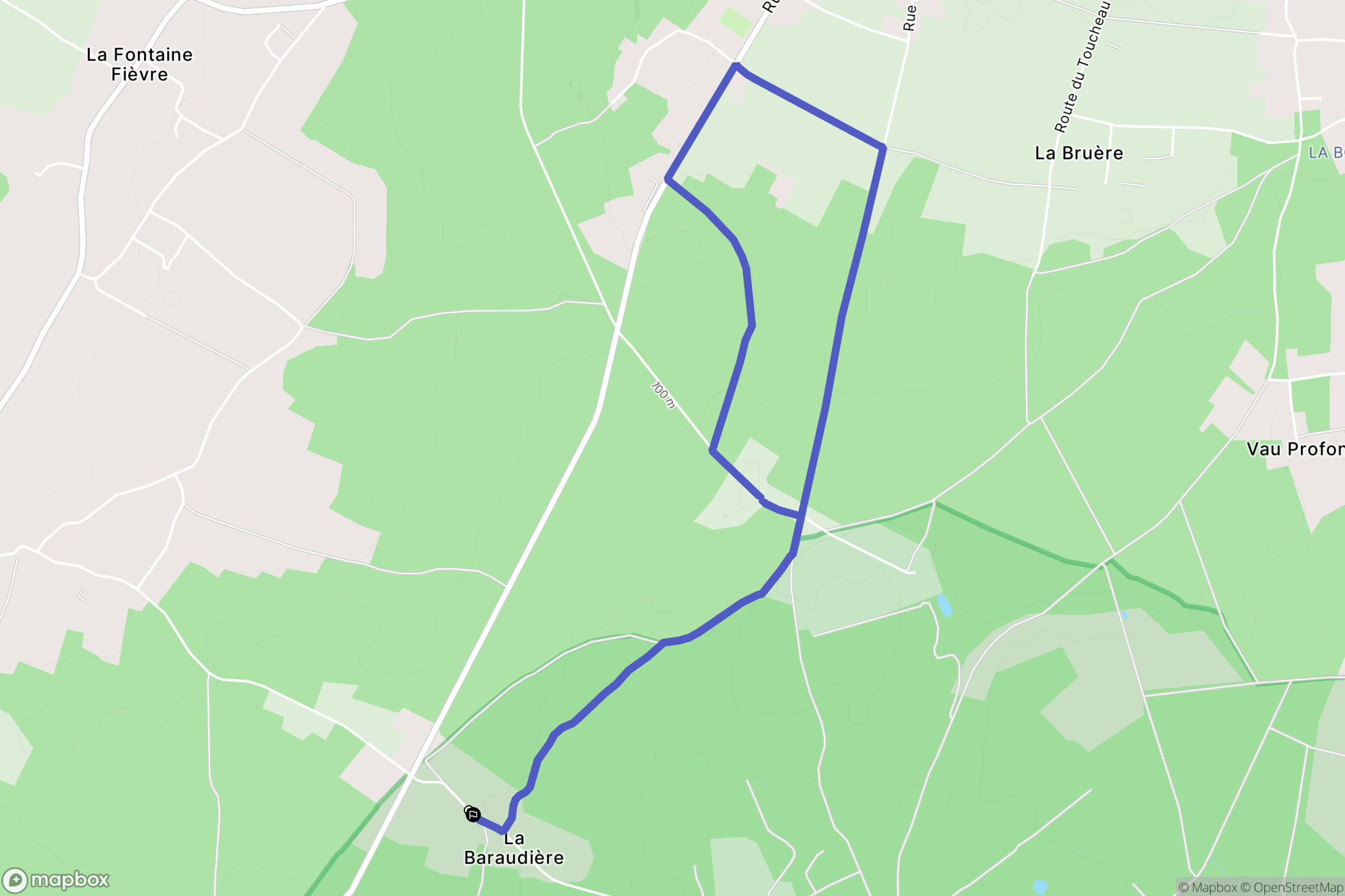 La Breille-les-Pins : carte du parcours de randonnée - France