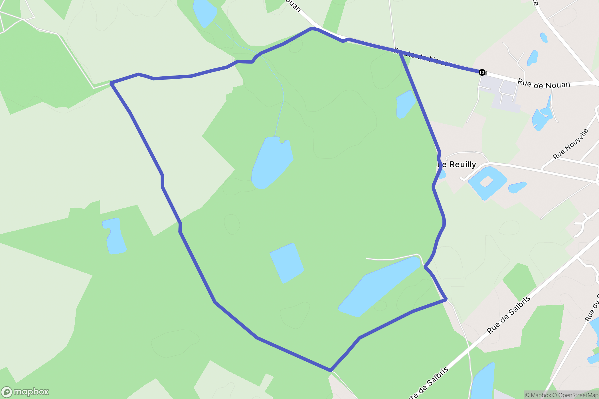 Pierrefitte-sur-Sauldre : carte du parcours de randonnée - France