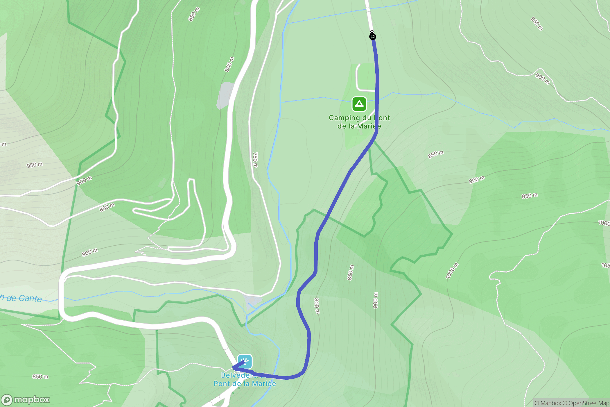 Guillaumes : carte du parcours de randonnée - France