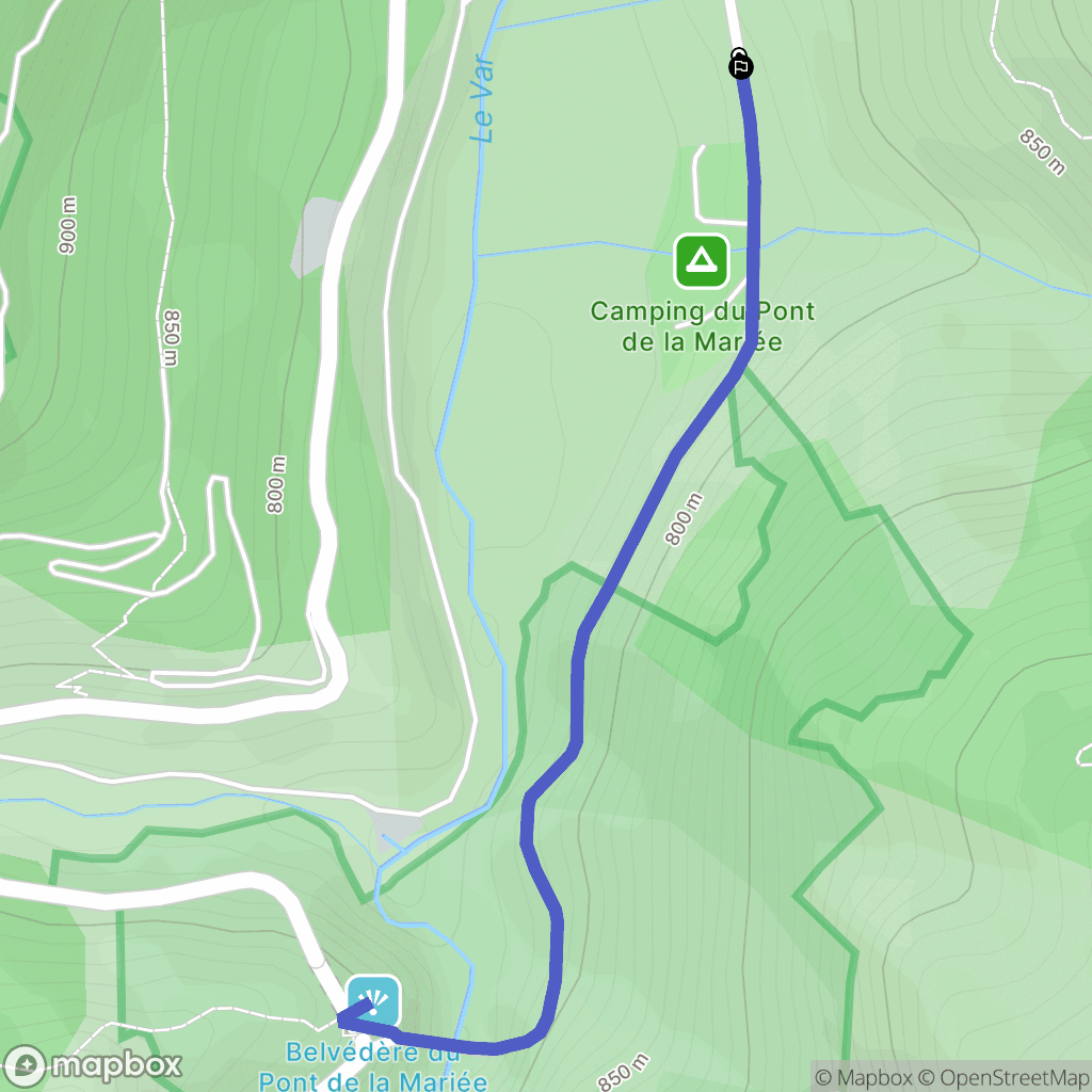 Guillaumes : carte du parcours de randonnée - France