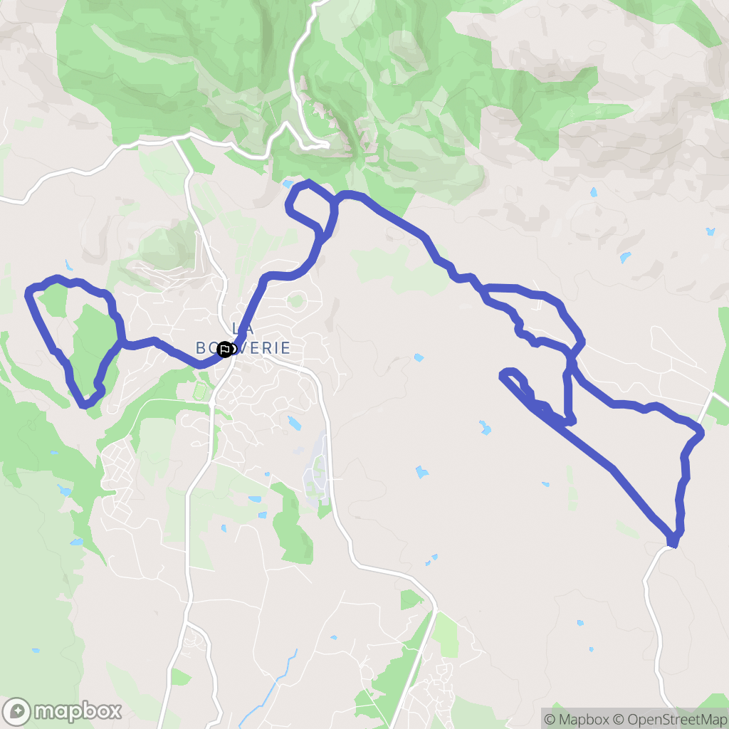 Roquebrune-sur-Argens : carte du parcours de randonnée - France