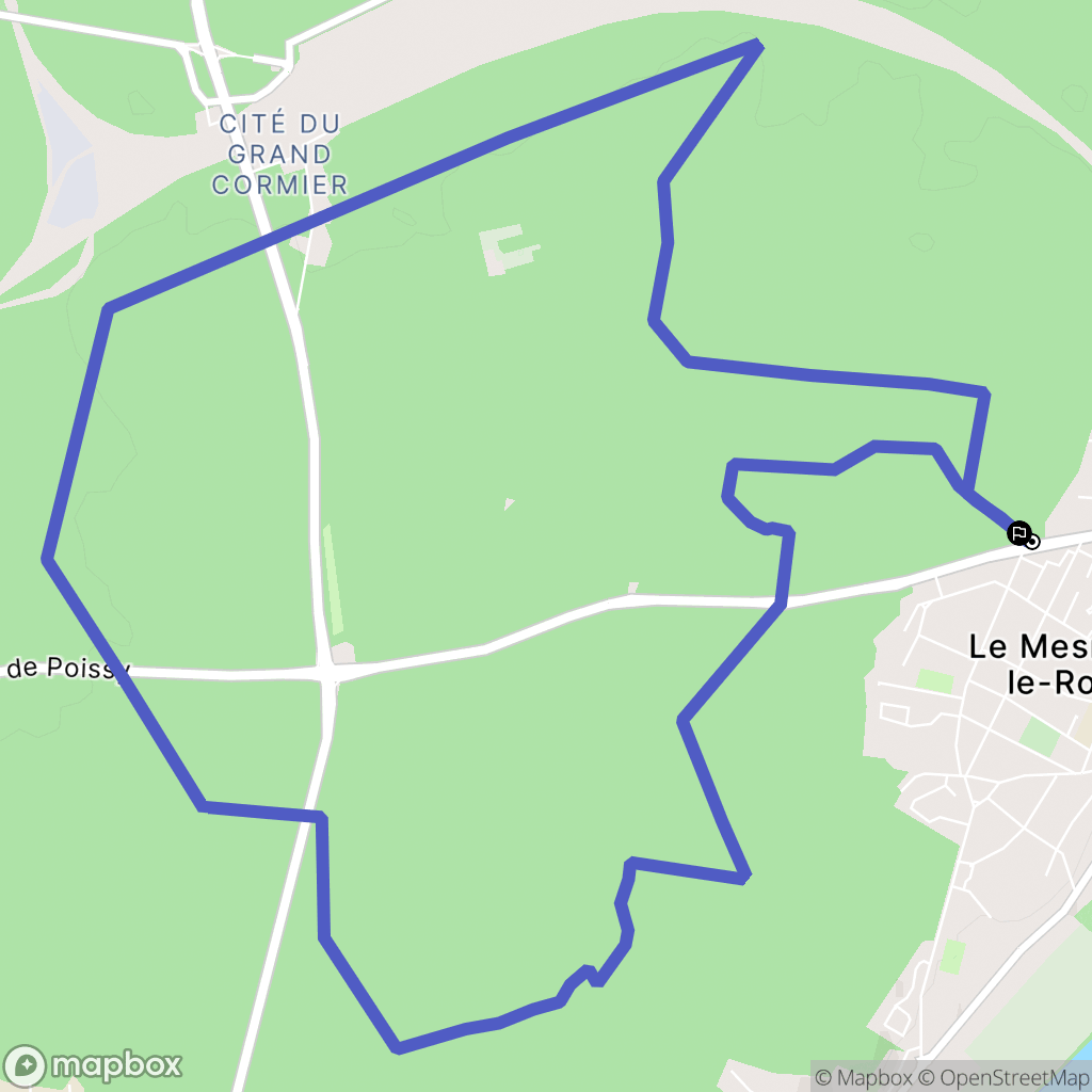 Saint-Germain-en-Laye : carte du parcours de randonnée - France