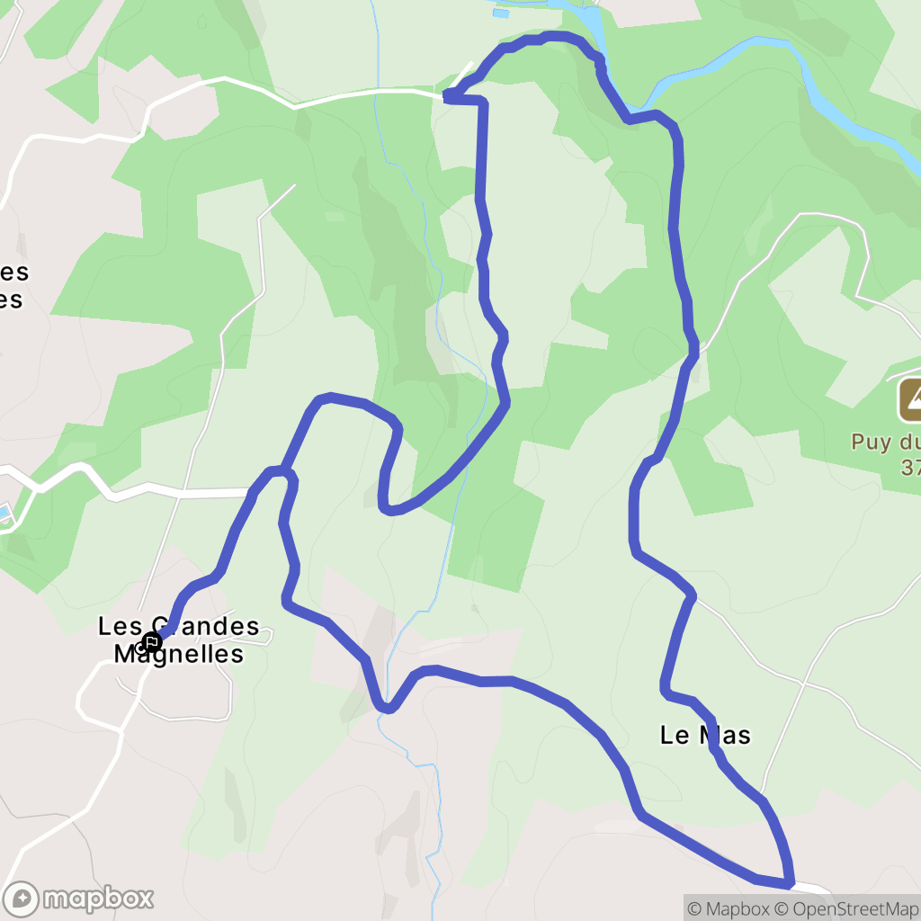Bessines-sur-Gartempe : carte du parcours de randonnée - France