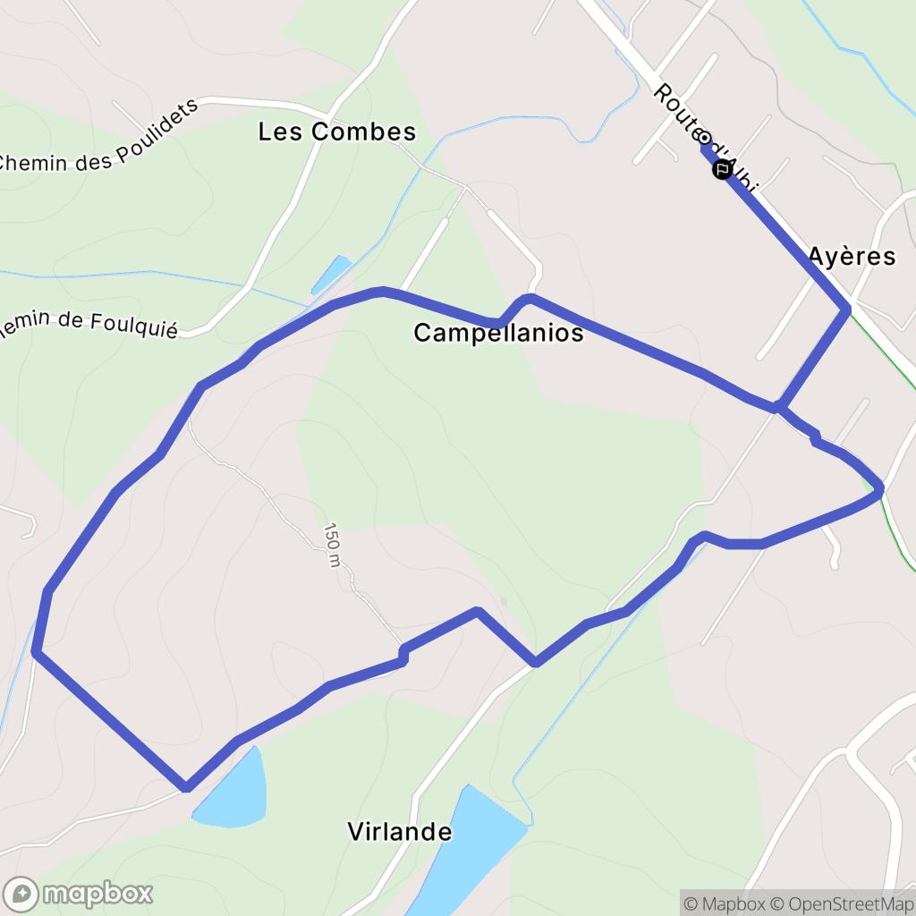 Saint-Nauphary : carte du parcours de randonnée - France