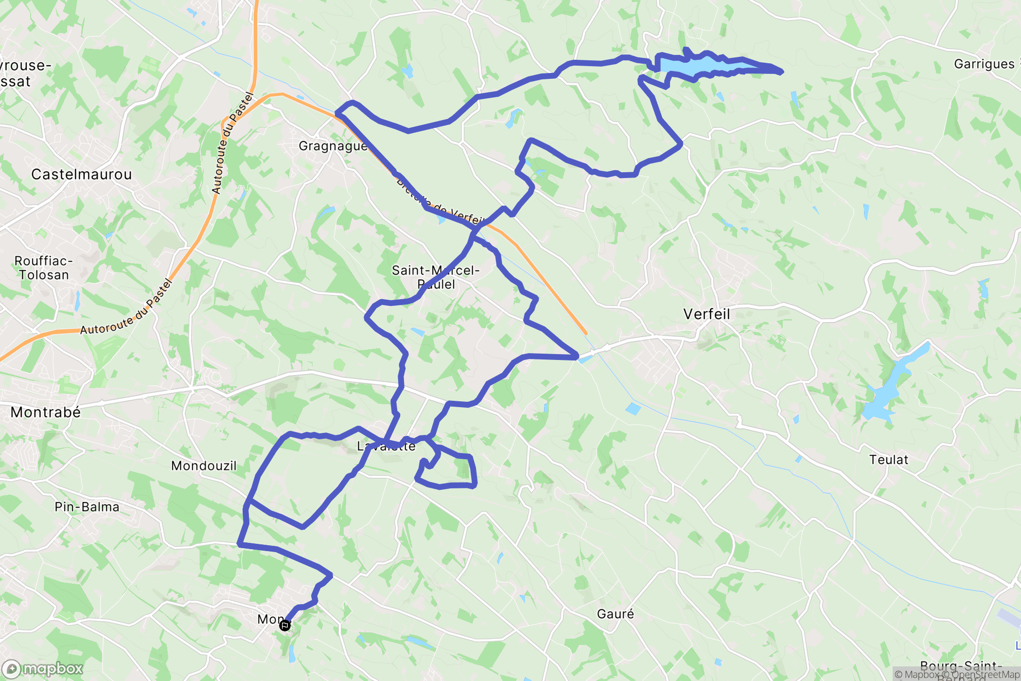 Mons : carte du parcours de randonnée - France