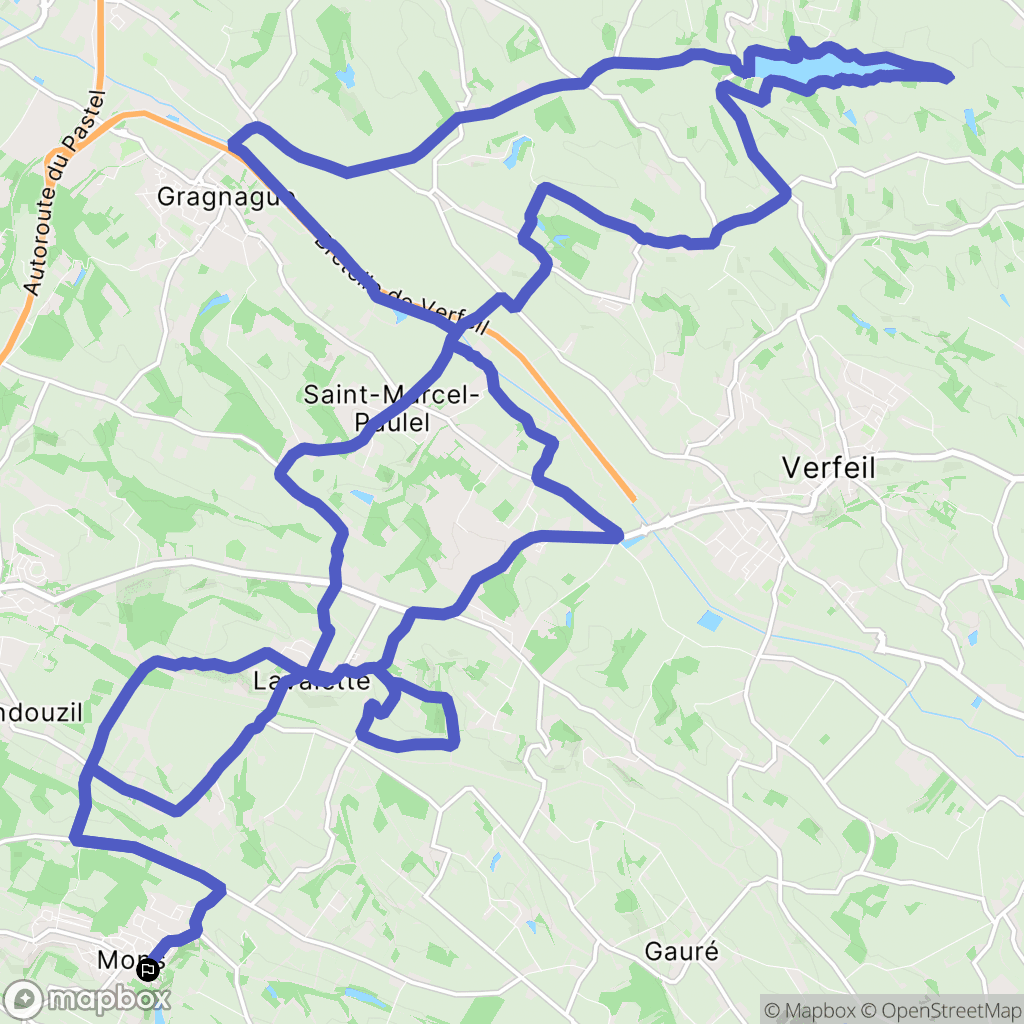 Mons : carte du parcours de randonnée - France