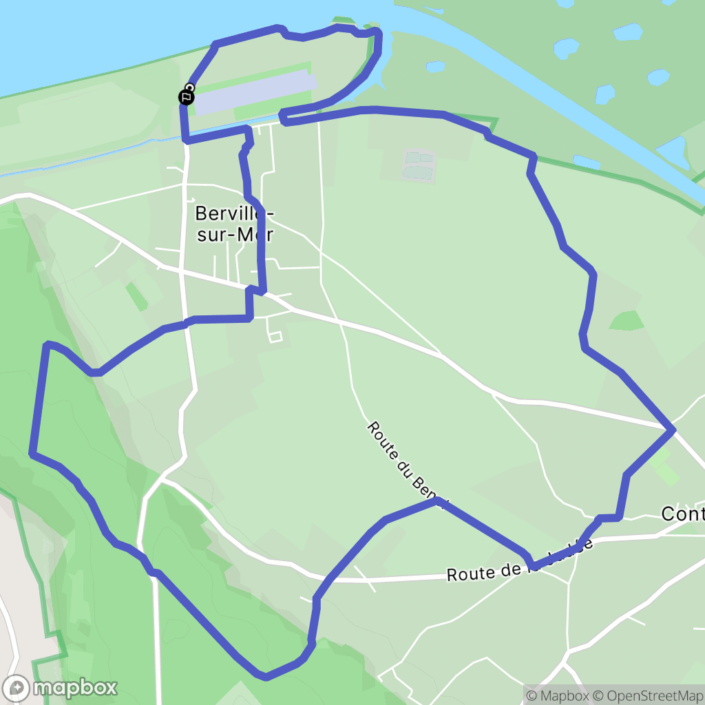 Berville-sur-Mer : carte du parcours de randonnée - France