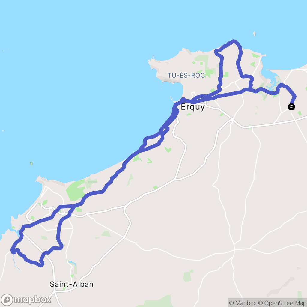 Plurien : carte du parcours de randonnée - France