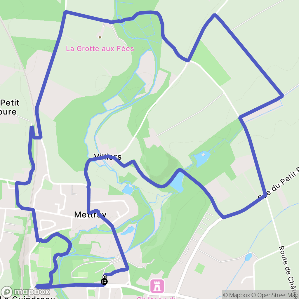 Mettray : carte du parcours de randonnée - France