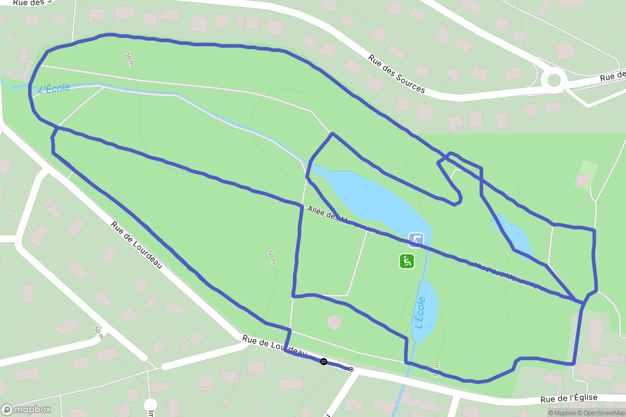 Pringy : carte du parcours de randonnée - France