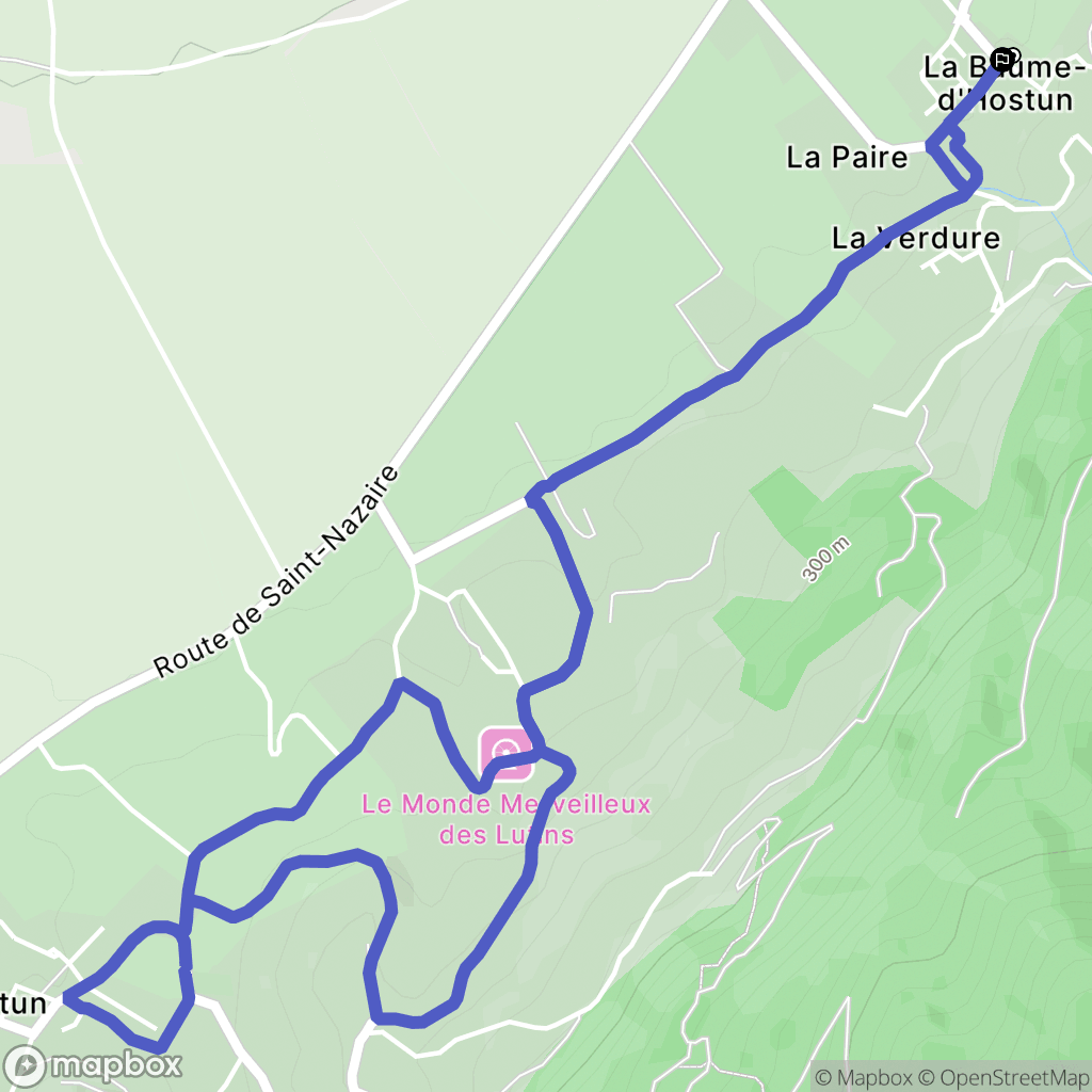 La Baume-d'Hostun : carte du parcours de randonnée - France