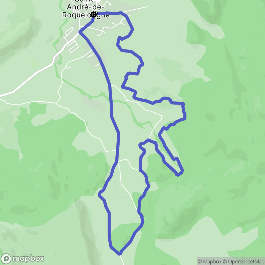 Saint-André-de-Roquelongue : carte du parcours de randonnée - France